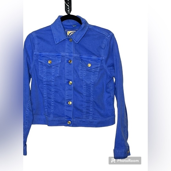 Michael Michael Kors Blue Jean Jacket Sz Med - Picture 1 of 6